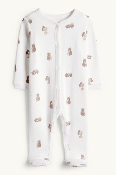 Unisexe - Ourson - pyjama bébé - blanc