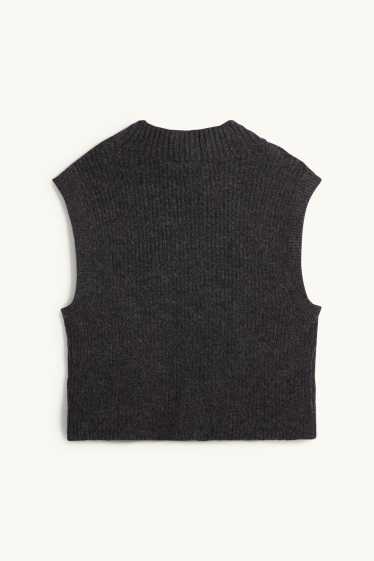 Dona - Jersei sense mànigues - negre jaspiat