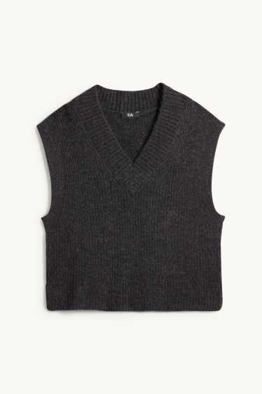 Dona - Jersei sense mànigues - negre jaspiat