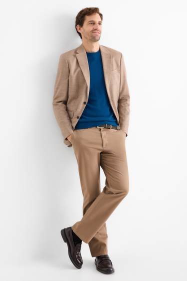 Herren - Chino mit Gürtel - Regular Fit - beige