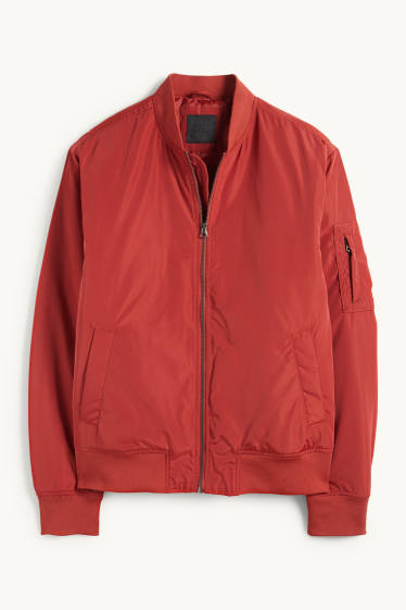Men - Bomber jacket - lined - red