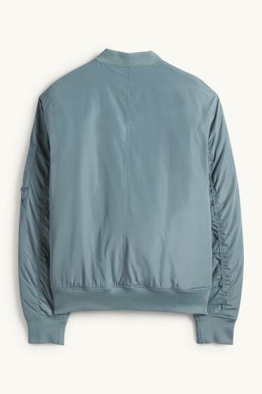 Men - Bomber jacket - lined - turquoise