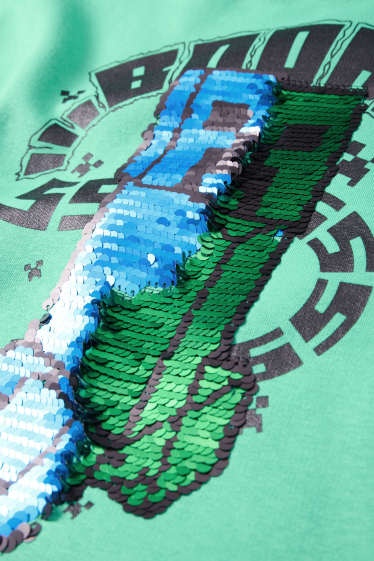 Děti - chlapci - Minecraft - mikina - zelená