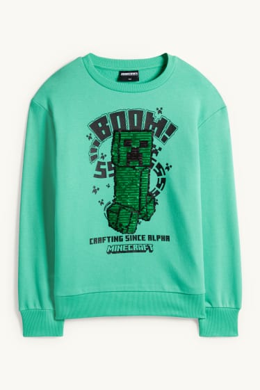 Děti - chlapci - Minecraft - mikina - zelená