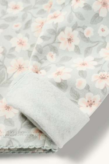 Bébés filles - Petites fleurs - leggings chauds bébé - vert menthe