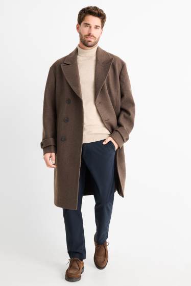 Pánské - Kalhoty chino - tapered fit - tmavomodrá