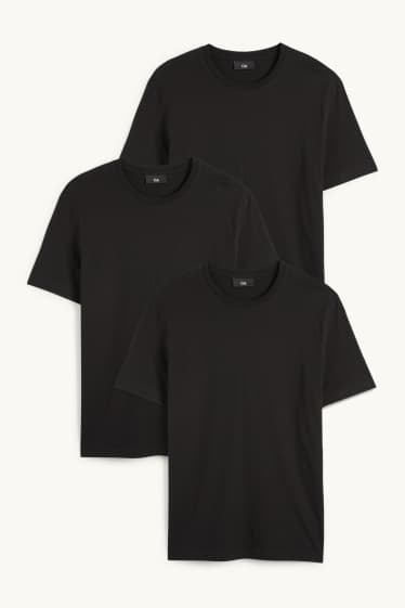 Home - Paquet de 3 - samarreta de màniga curta - regular fit - negre
