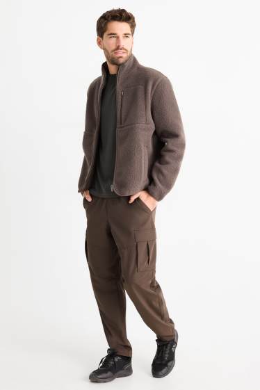 Pánské - Funkční cargo kalhoty - khaki