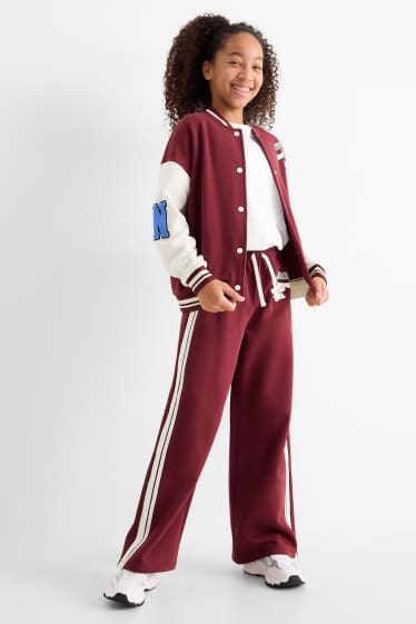 Copii - Fete - Cinnamoroll - pantaloni de trening - bordo