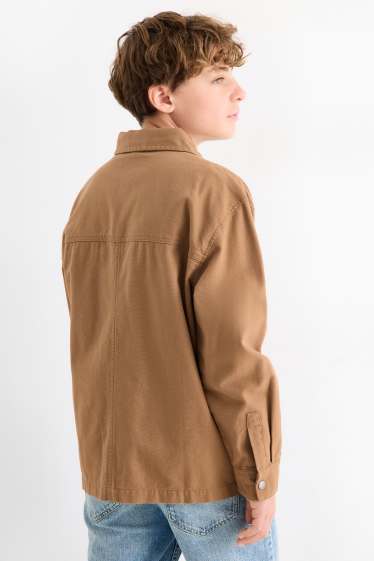 Kinderen: jongens - Overhemdjas - bruin