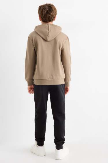 Kinderen: jongens - Koptelefoon - set - hoodie en joggingbroek - 2-delig - kaki