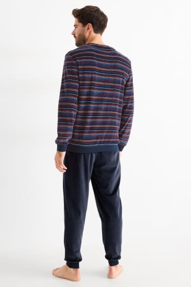 Bărbați - Pijama de iarnă - albastru închis