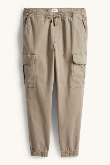 Hommes - Pantalon cargo - tapered fit - LYCRA® - marron clair