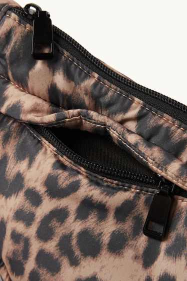 Femmes - Sac à bandoulière - imprimé léopard - noir / beige