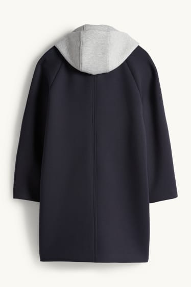 Femmes - Manteau à capuche - bleu foncé