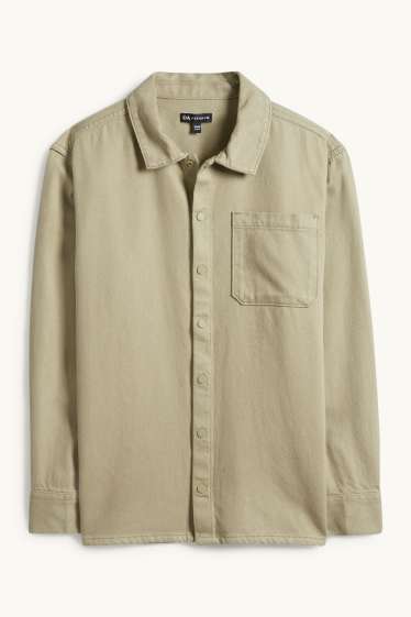 Kinderen: jongens - Overhemdjas - kaki