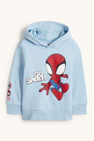 Bambini - Spidey e i suoi Fantastici Amici - felpa con cappuccio - azzurro