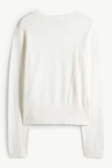 Damen - Strickjacke - weiß