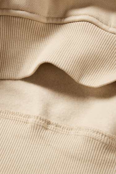 Děti - dívky - Mikina s kapucí - béžová