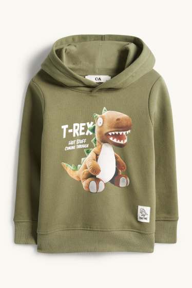 Kinder Buben - Dino - Hoodie - grün