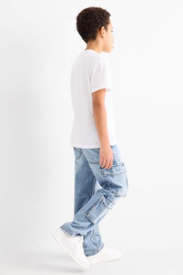 Copii - Băieți - Cargo jeans - denim-albastru deschis
