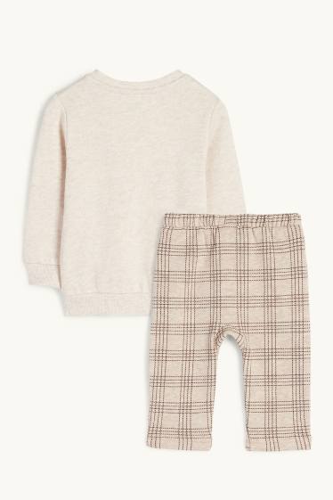 Bébés garçons - Mickey Mouse - tenue pour bébé - 2 pièces - beige clair