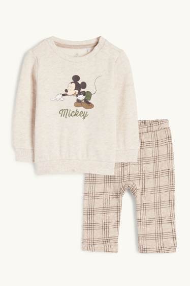 Bébés garçons - Mickey Mouse - tenue pour bébé - 2 pièces - beige clair