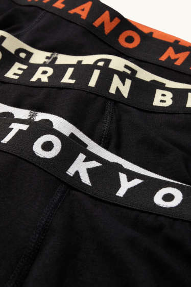 Nen - Paquet de 3 - ciutats - bòxers - negre