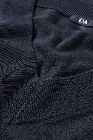 Dona - Jersei amb el coll en punta - blau fosc