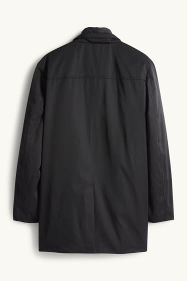 Uomo - Cappotto - foderato - idrorepellente - nero
