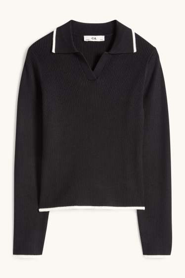 Nena - Jersei - de canalé - negre