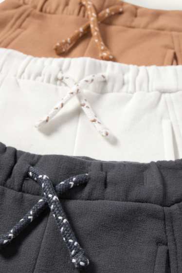 Bebeluși - băieți - Multipack 3 perechi - pantaloni de trening bebeluși - gri închis