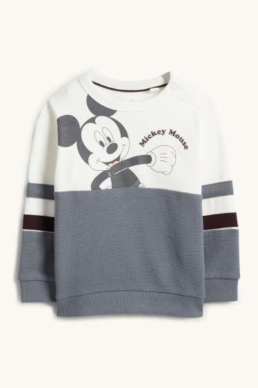 Bébés garçons - Mickey Mouse - tenue bébé - côtelée - 2 pièces - gris