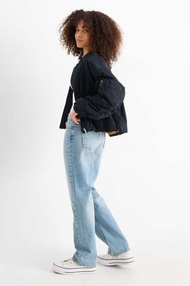 Damen - Straight Jeans - Low Waist - helljeansblau