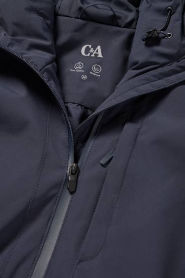 Femmes - Veste à capuche - doublée - déperlante - bleu foncé