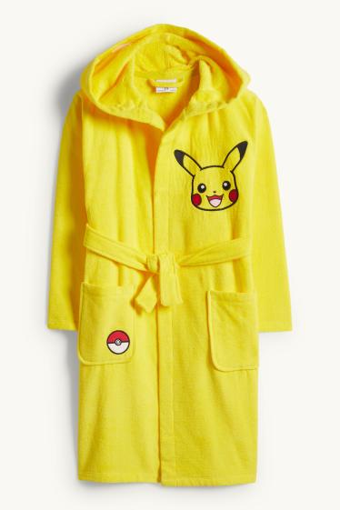 Nen - Pokémon - Pikachu - barnús de ris amb caputxa - groc