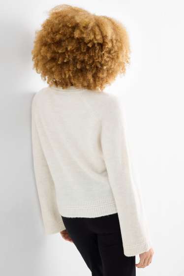 Damen - Pullover - weiss-melange