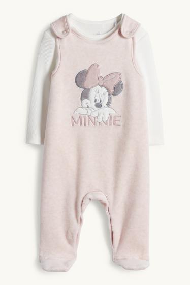 Bébés filles - Minnie Mouse - ensemble avec grenouillère - 2 pièces - rose