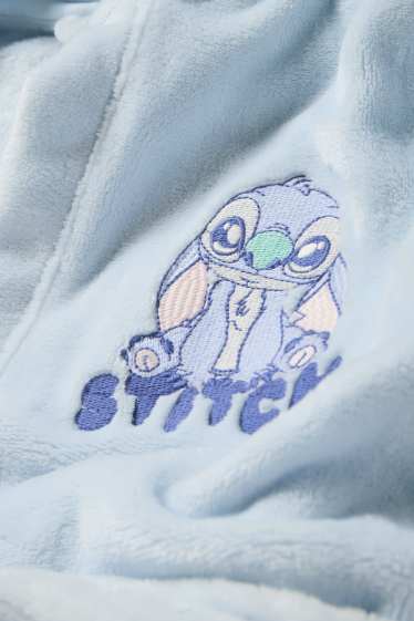 Kinder Mädchen - Lilo & Stitch - Bademantel mit Kapuze - hellblau