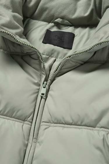 Women - Quilted jacket - light green