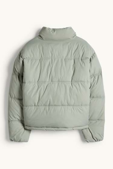 Women - Quilted jacket - light green