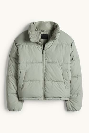 Women - Quilted jacket - light green