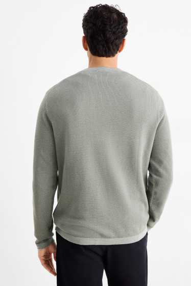 Uomo - Maglione - tramato - verde