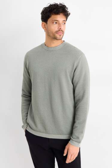 Uomo - Maglione - tramato - verde