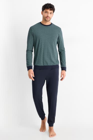 Herren - Pyjama - dunkelblau