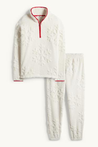 Femmes - Pyjama d’hiver - blanc crème