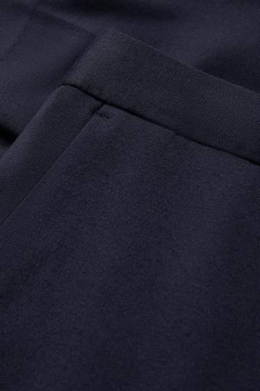 Hommes - Pantalon de costume - slim fit - extensible - bleu foncé