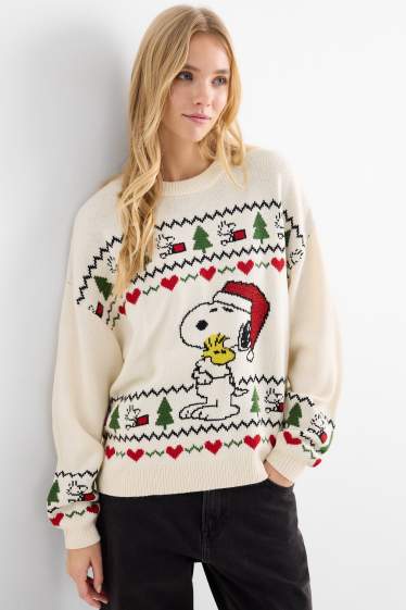 Women - Christmas jumper - Peanuts - cremewhite
