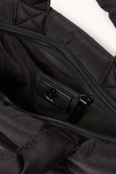 Dona - Bossa shopper gran embuatada amb la corretja extraïble - negre