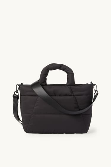 Dona - Bossa shopper gran embuatada amb la corretja extraïble - negre